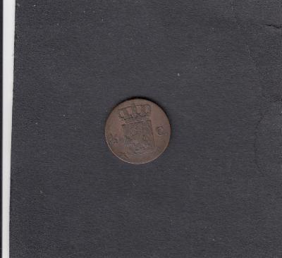 Beschrijving: 1/2 Cent WILLEM III 